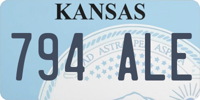 KS license plate 794ALE