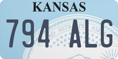 KS license plate 794ALG