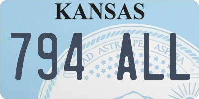 KS license plate 794ALL
