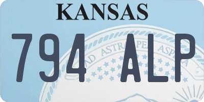 KS license plate 794ALP