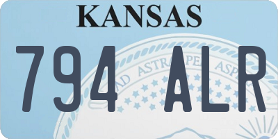 KS license plate 794ALR