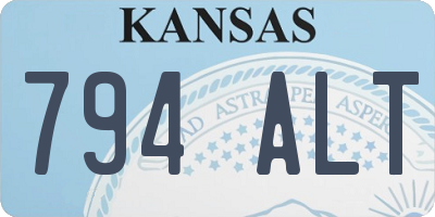 KS license plate 794ALT