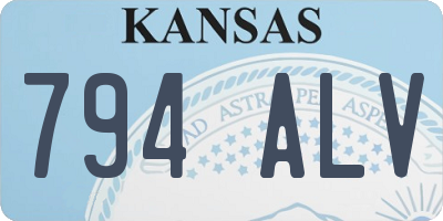 KS license plate 794ALV