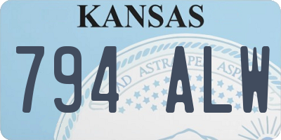 KS license plate 794ALW