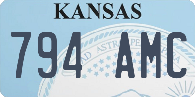 KS license plate 794AMC