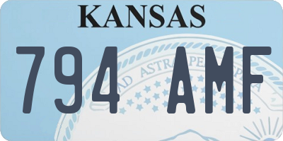 KS license plate 794AMF