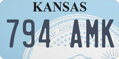 KS license plate 794AMK