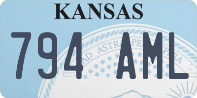 KS license plate 794AML
