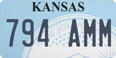 KS license plate 794AMM