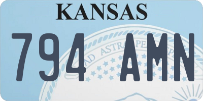KS license plate 794AMN
