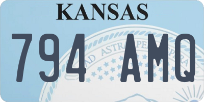 KS license plate 794AMQ
