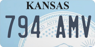 KS license plate 794AMV