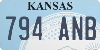 KS license plate 794ANB
