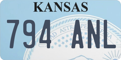 KS license plate 794ANL