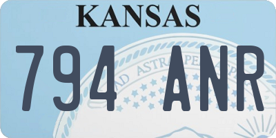 KS license plate 794ANR