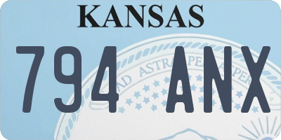 KS license plate 794ANX