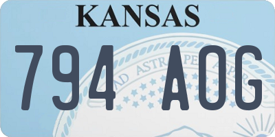 KS license plate 794AOG