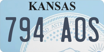KS license plate 794AOS