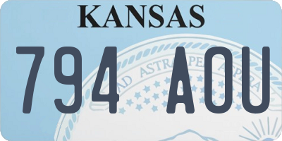 KS license plate 794AOU