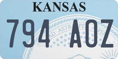 KS license plate 794AOZ