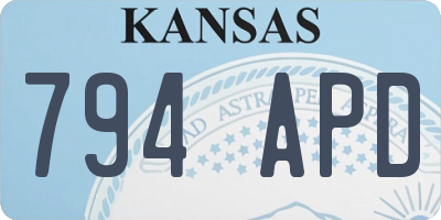 KS license plate 794APD