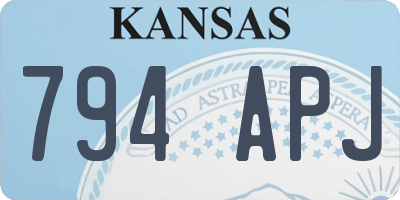 KS license plate 794APJ