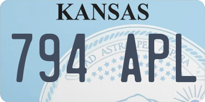 KS license plate 794APL