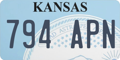 KS license plate 794APN