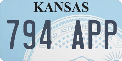 KS license plate 794APP
