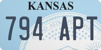 KS license plate 794APT