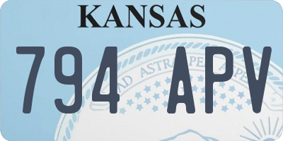 KS license plate 794APV
