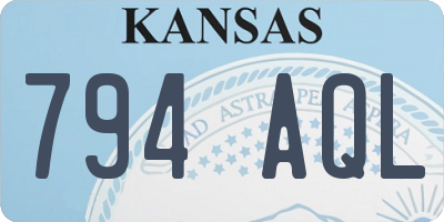 KS license plate 794AQL