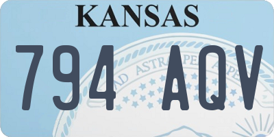 KS license plate 794AQV