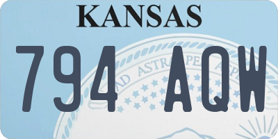 KS license plate 794AQW