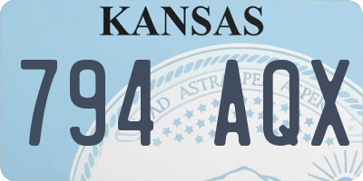KS license plate 794AQX