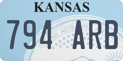 KS license plate 794ARB