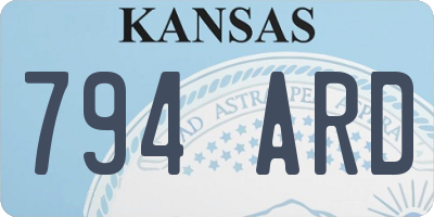 KS license plate 794ARD