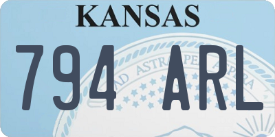 KS license plate 794ARL