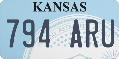 KS license plate 794ARU