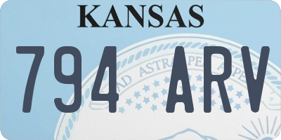 KS license plate 794ARV