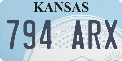 KS license plate 794ARX