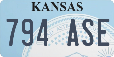 KS license plate 794ASE