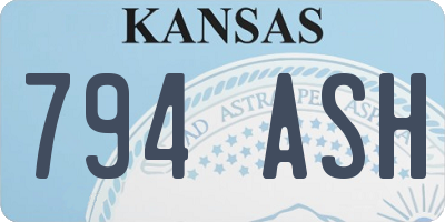 KS license plate 794ASH