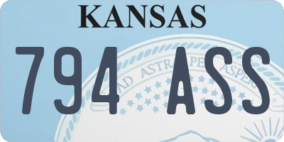 KS license plate 794ASS