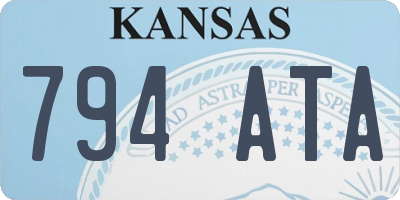 KS license plate 794ATA