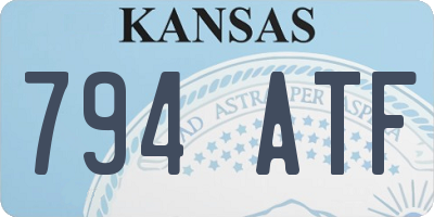 KS license plate 794ATF