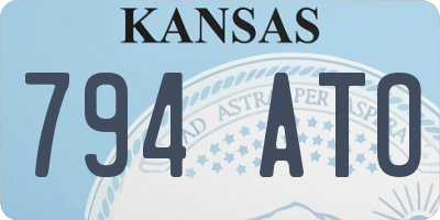 KS license plate 794ATO