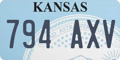 KS license plate 794AXV