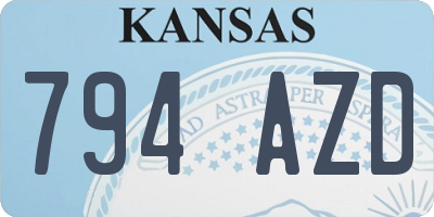 KS license plate 794AZD