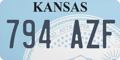 KS license plate 794AZF